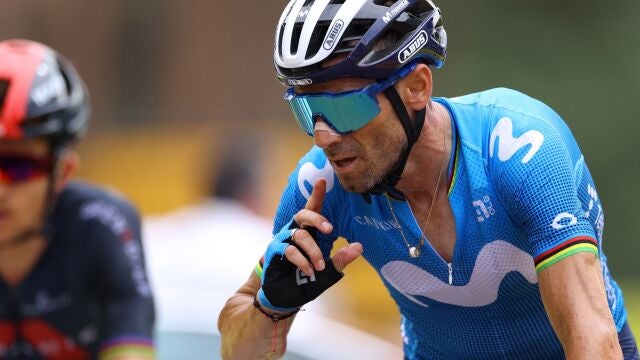 Alejandro Valverde, durante una de las etapas de este Tour