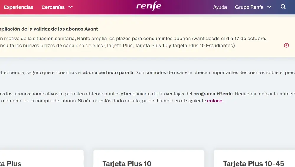 Web de Renfe