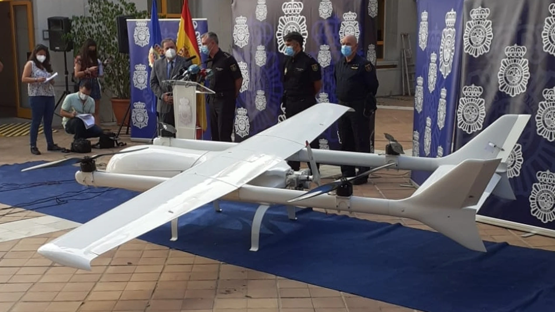El dron requisado por la Policía estaba acondicionado para transportar droga a través del Estrecho de Gibraltar