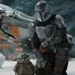 This image released by Disney+ shows Pedro Pascal in a scene from &quot;The Mandalorian.&quot; (Disney+ via AP)