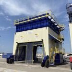 Nueva tolva en el Muelle 9 de Noatum Terminal en el puerto de Málaga para mejorar la sostenibilidad al minimizar las emisiones de partículas