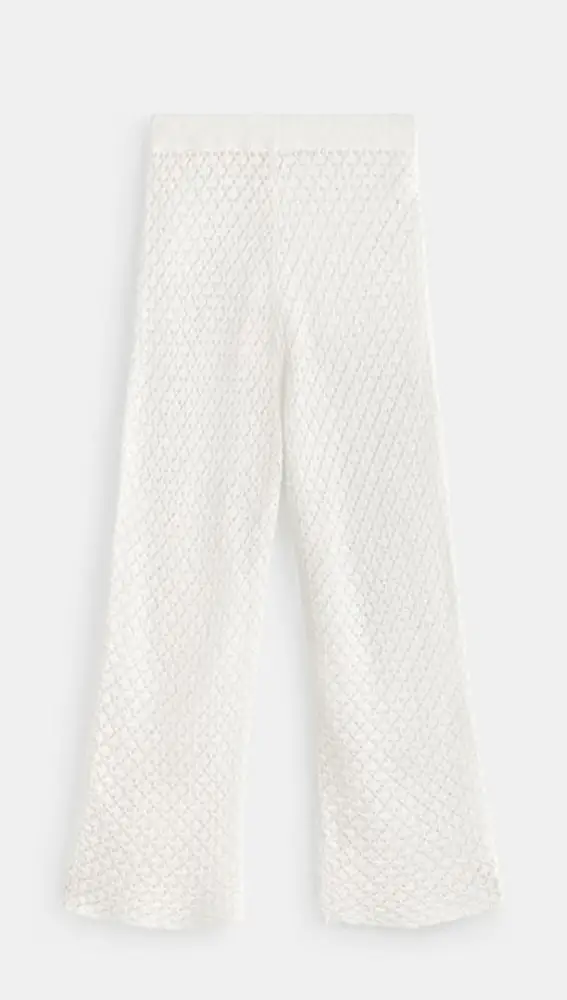 Pantalón de crochet blanco de Oysho