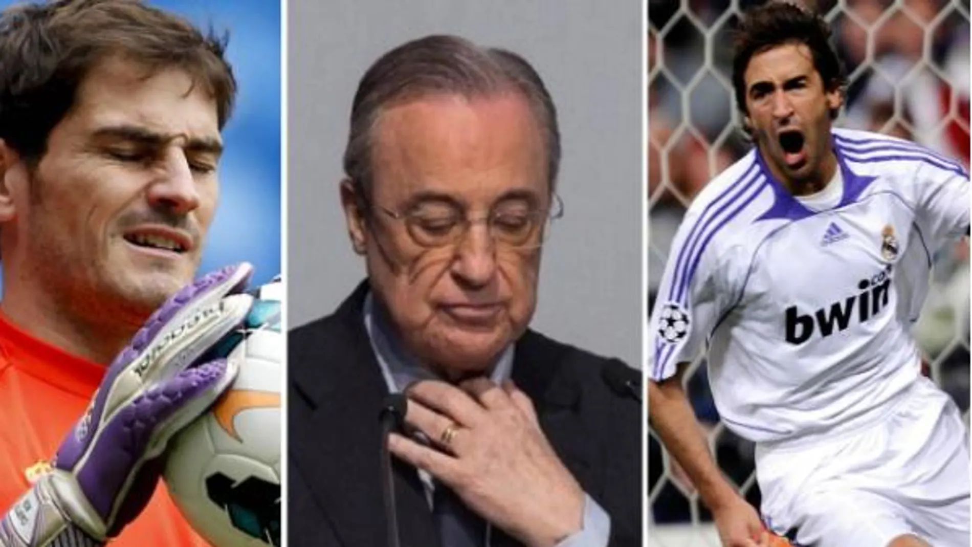 Casillas, Florentino Pérez y Raúl