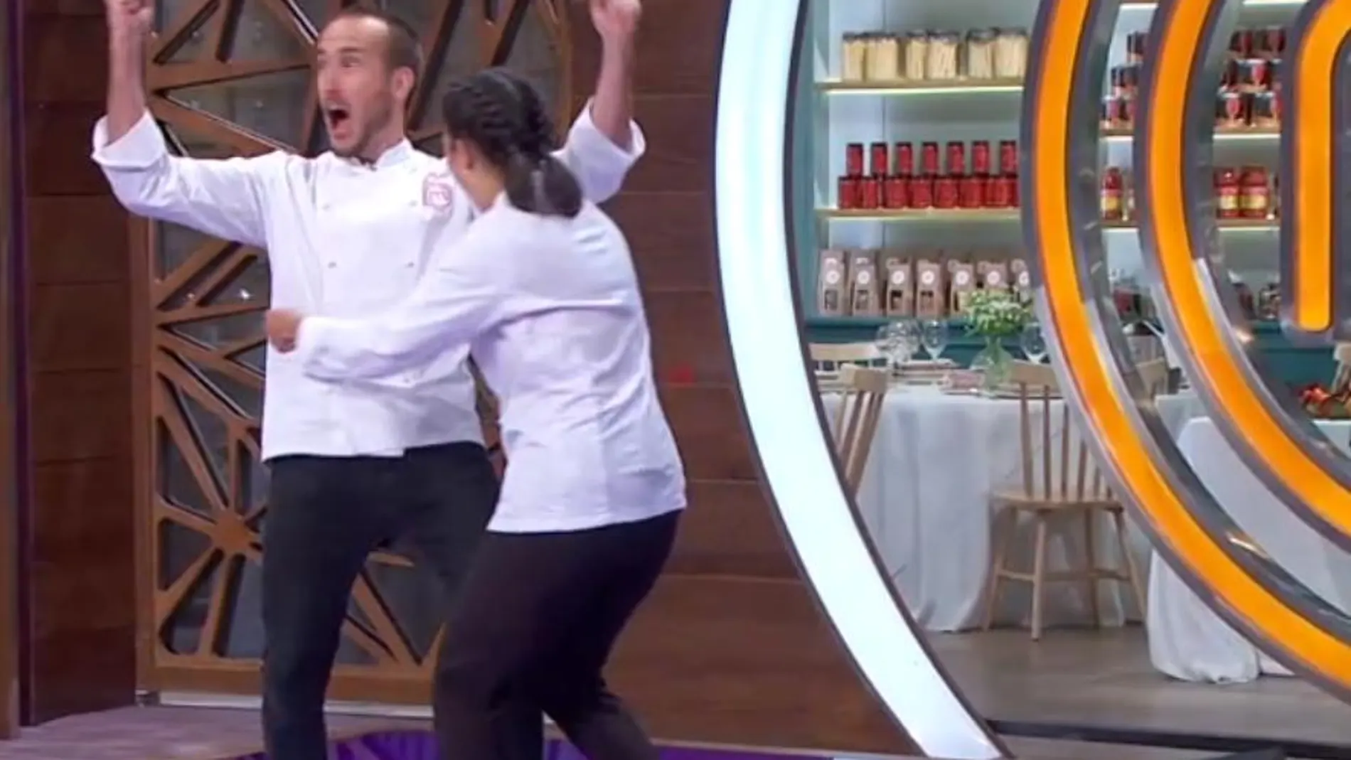 Arnau, en el momento de saber que es el ganador de Masterchef 9