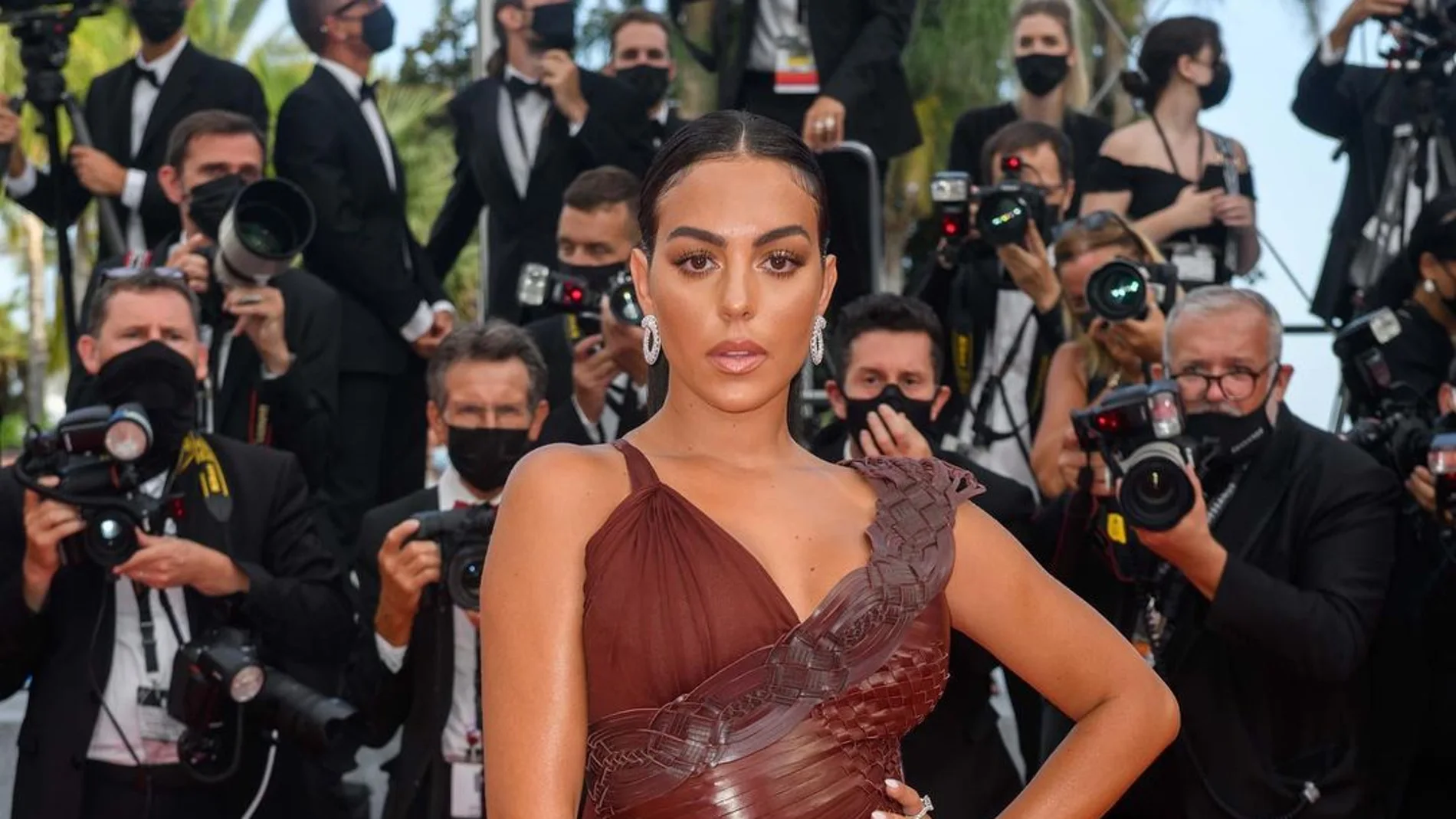 Georgina Rodriguez en la alfombra roja del Festival de Cannes