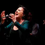 La cantaora Carmen Linares durante una actuación en Navarra