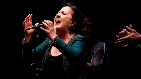 La cantaora Carmen Linares durante una actuación en Navarra