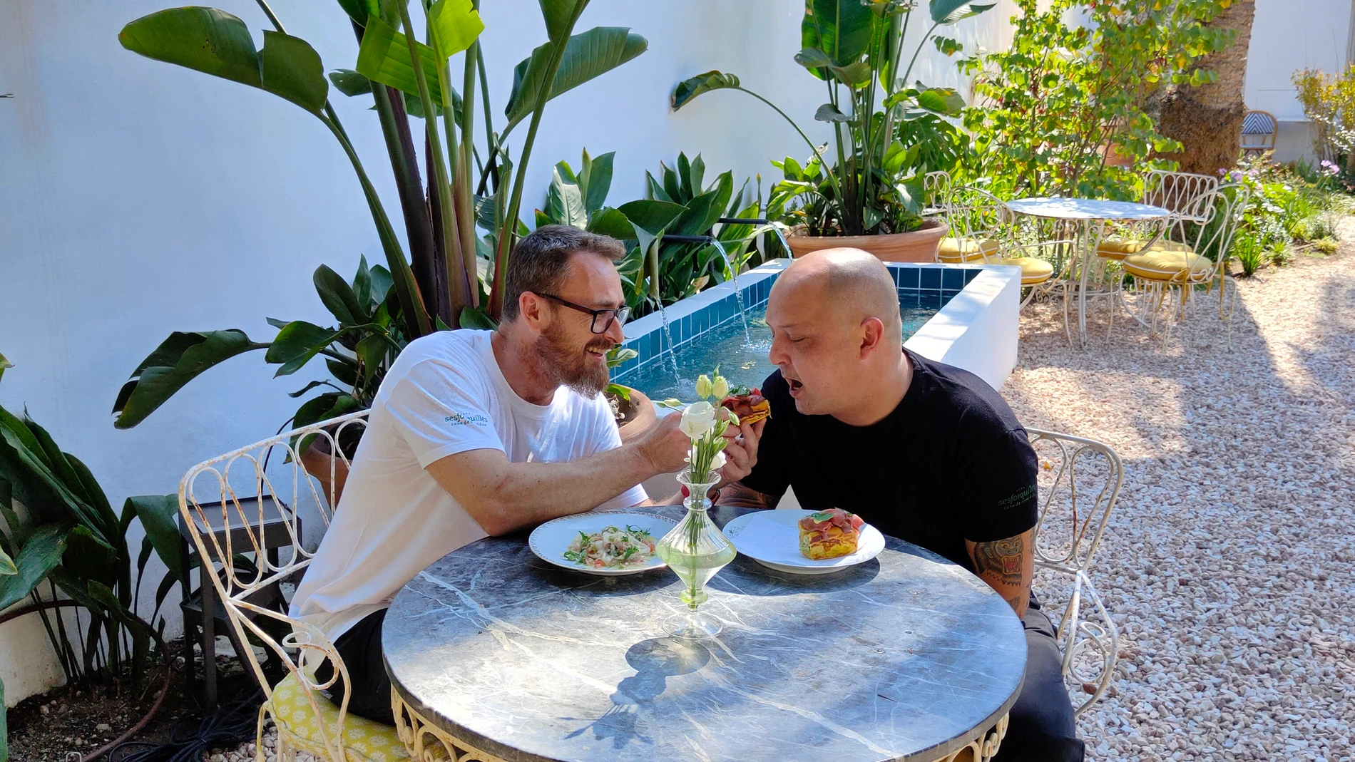 Oriol Castell y Marco Collado, cocineros del hotel Cristine Bedfor (Menorca)