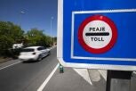 Cartel de peaje en una autopista