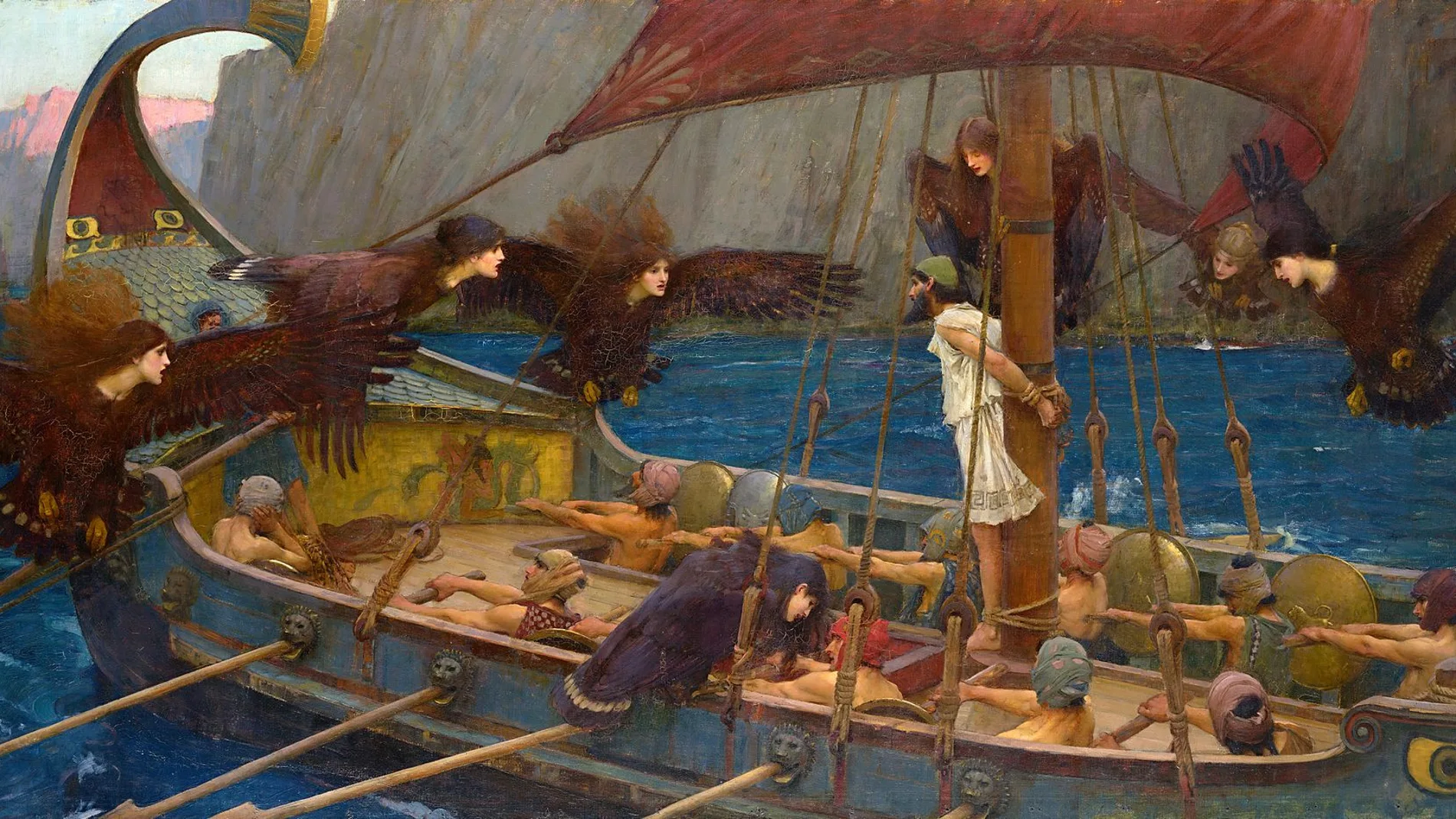 Ulises y las sirenas (1891). Historias de marineros del Mediterráneo como Ulises sirvieron para moldear la cultura de nuestro mar.