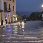 Agua en las calles de Berchtesgaden en Alemania