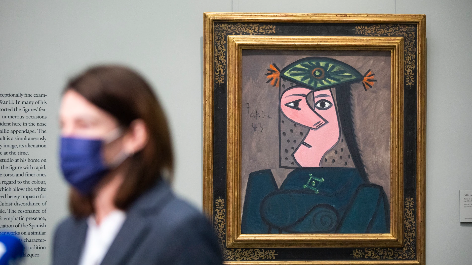 El Museo presenta el cuadro "Busto de Mujer" de Pablo Picasso que colgará permanentemente de la sala donde se encuentran las obras del Greco.