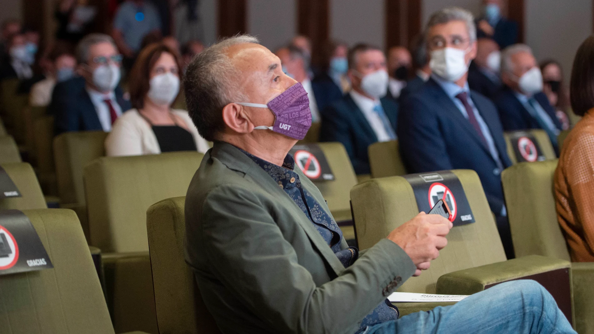 El secretario general de UGT, Pepe Álvarez, en un Desayuno Informativo de Europa Press en el Auditorio El Beatriz Madrid