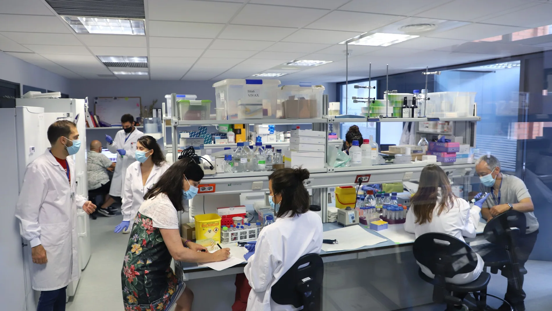Laboratorio donde trabaja Hernando del Portillo, profesor ICREA en ISGlobal y el Institut Germas Trias i Pujol