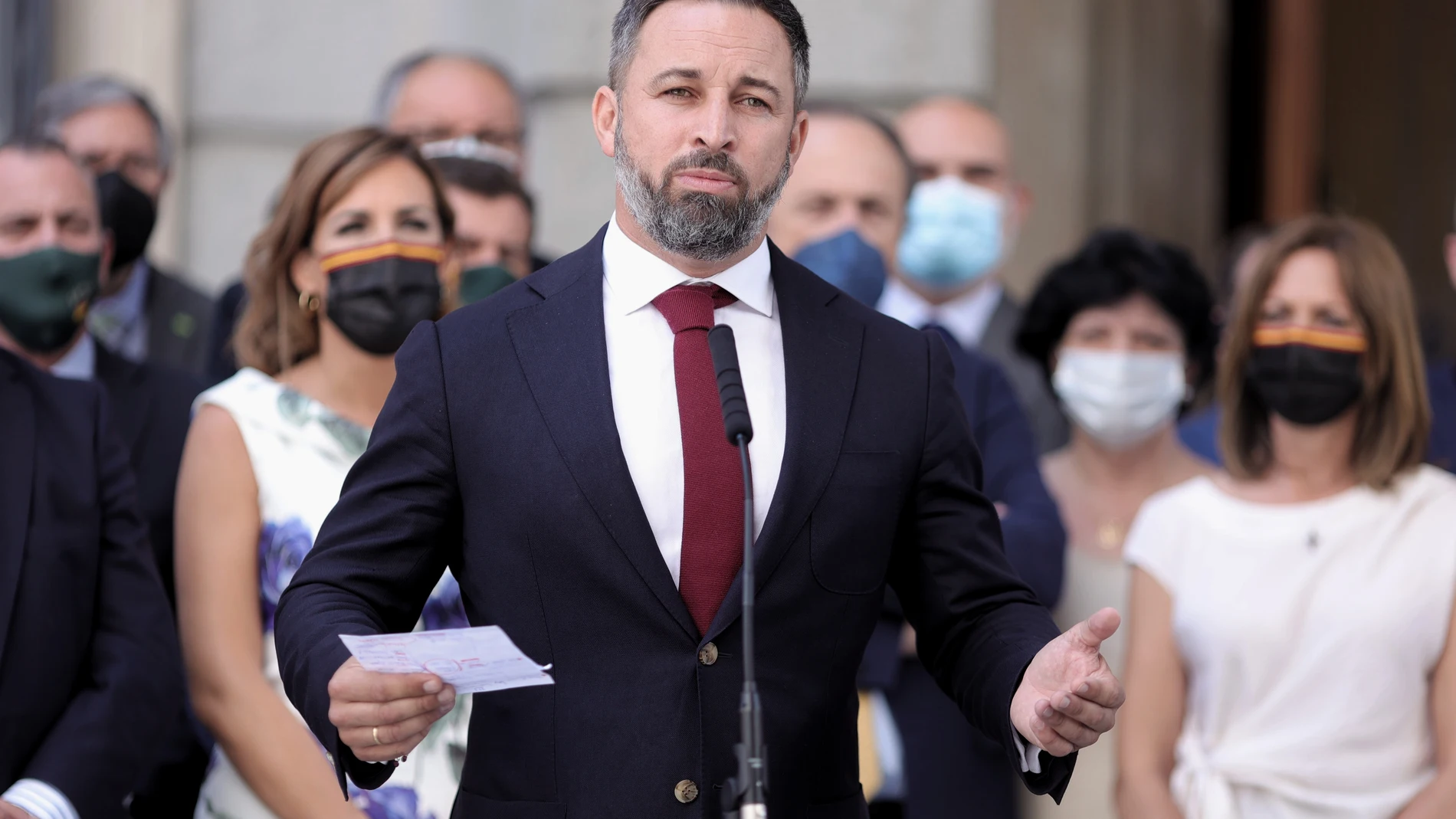 El presidente de Vox, Santiago Abascal
