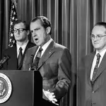 Fotografía de archivo de un discurso pronunciado el 17 de junio de 1971 por el presidente Richard Nixon | Fuente: AP Photo / Harvey Georges