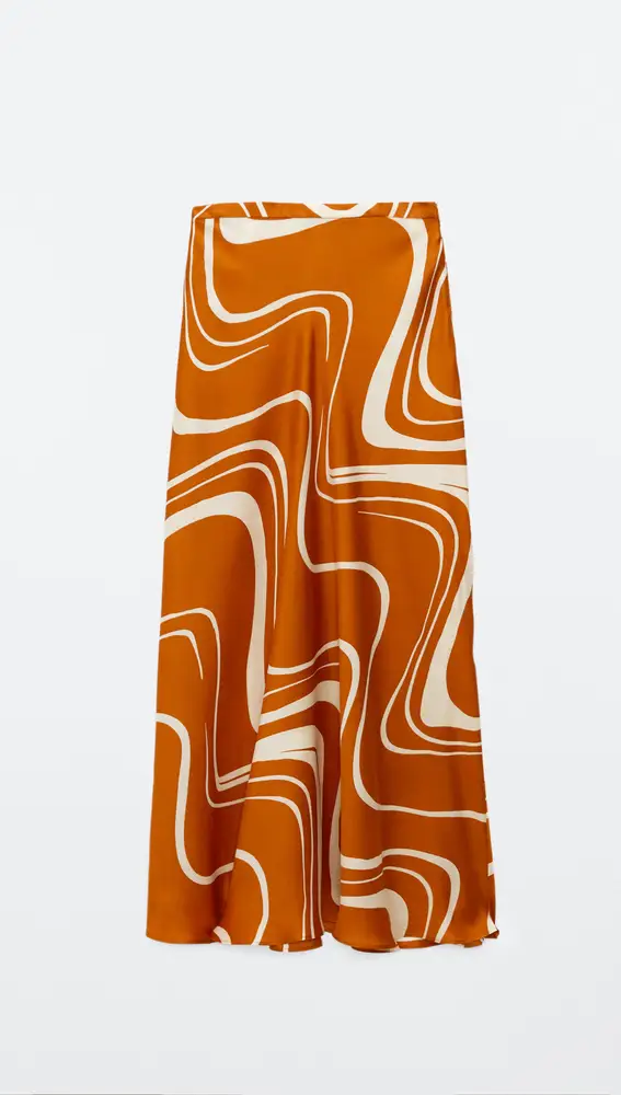 Falda estampada de Massimo Dutti