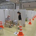 Test covid en el centro de Prensa de la Villa Olímpica