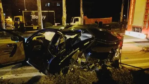 Estado en que quedó el coche donde viajaba Lucía