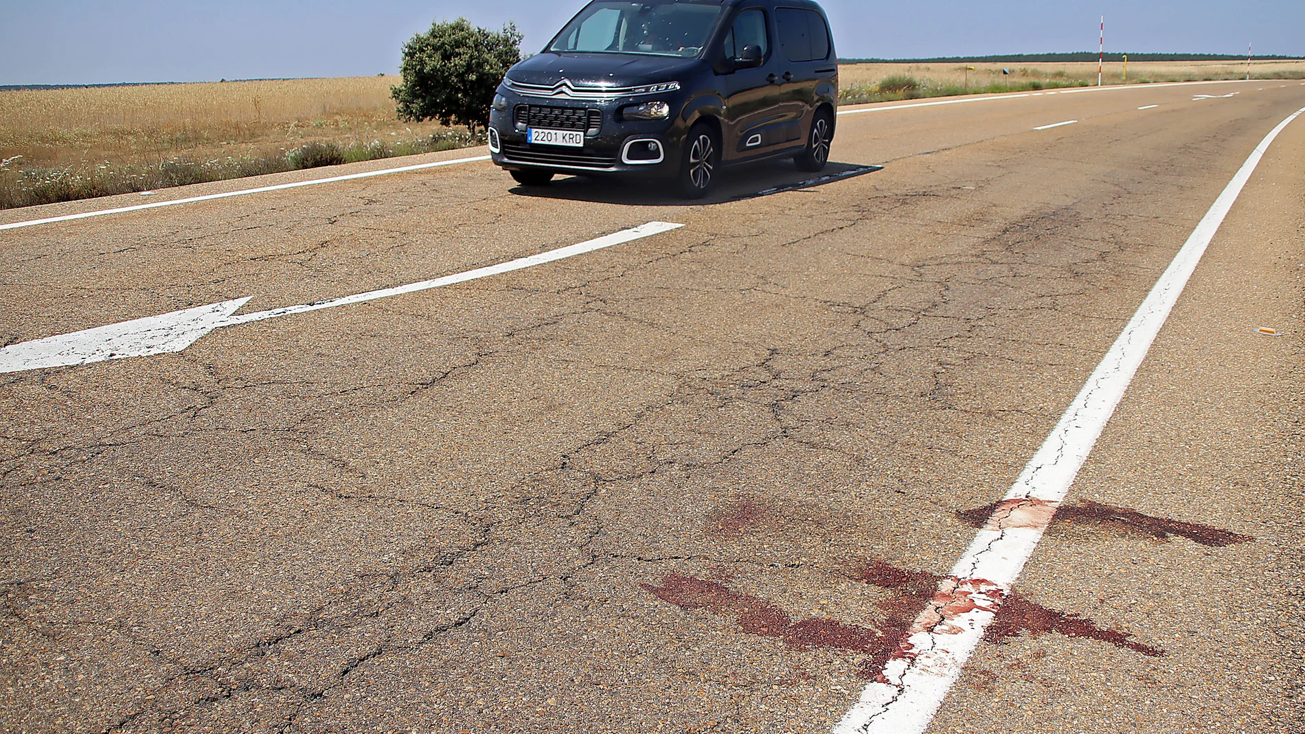 El accidente tuvo lugar en el kilómetro 14 de la carretera CL-623