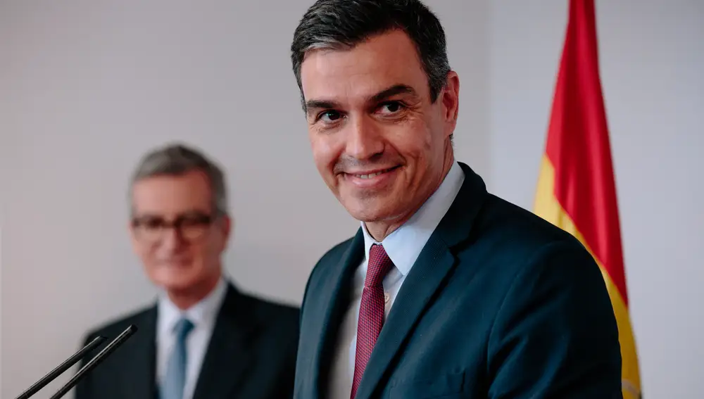 Pedro Sánchez durante su visita a Estados Unidos