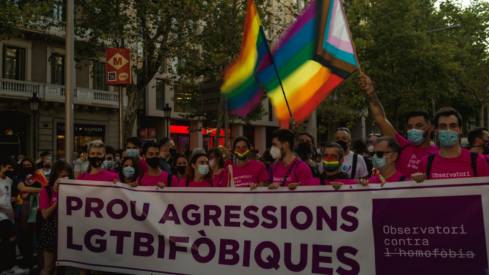Protesta en Barcelona contra las agresiones homófobas, el pasado julio. Matthias Oesterle/ZUMA Press Wire/dpa