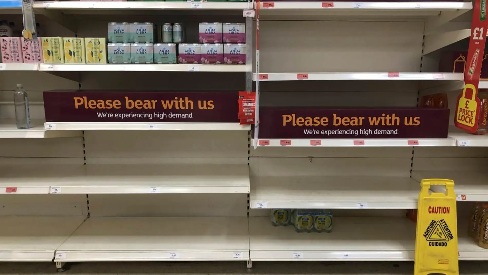 Supermercados vacíos en Reino Unido
