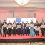De izquierda a derecha: David Valldeperas, David Abejón González, Ignacio Palomo, Rafael Llorens, Vicente Riambau Alonso, Francisco Villarejo, Luis María Anson y Oliart, Jesús Millán Núñez-Cortés, Elisabeth Estefanía Arrojo Alonso, Rodolfo de Porras de Abreu, Juan Miguel Pérez Díaz y Juan José Ballester Giménez