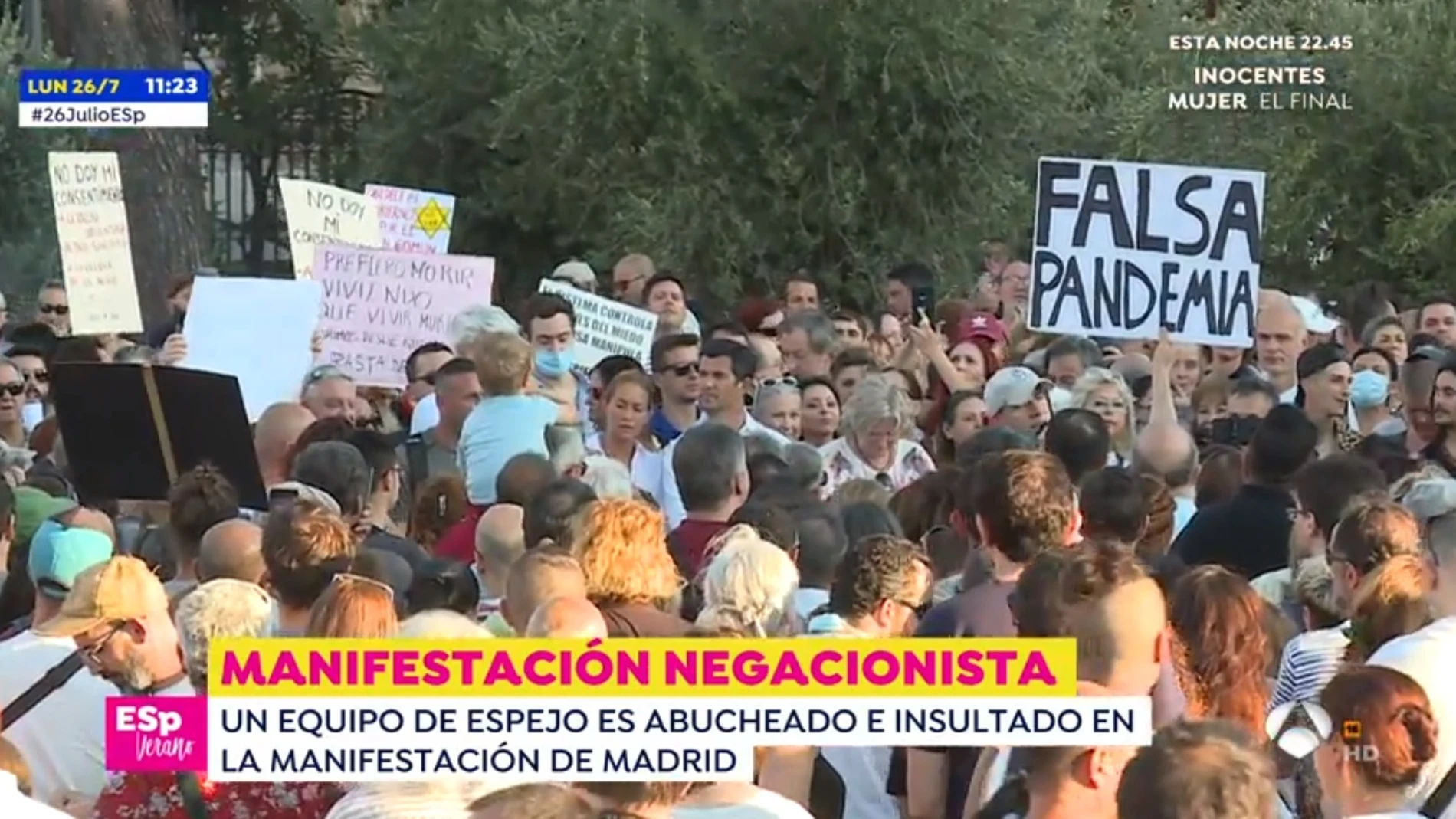 Imagen de la manifestación negacionista