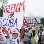 "Libertad para Cuba": Una de las últimas protestas frente a la Casa Blanca