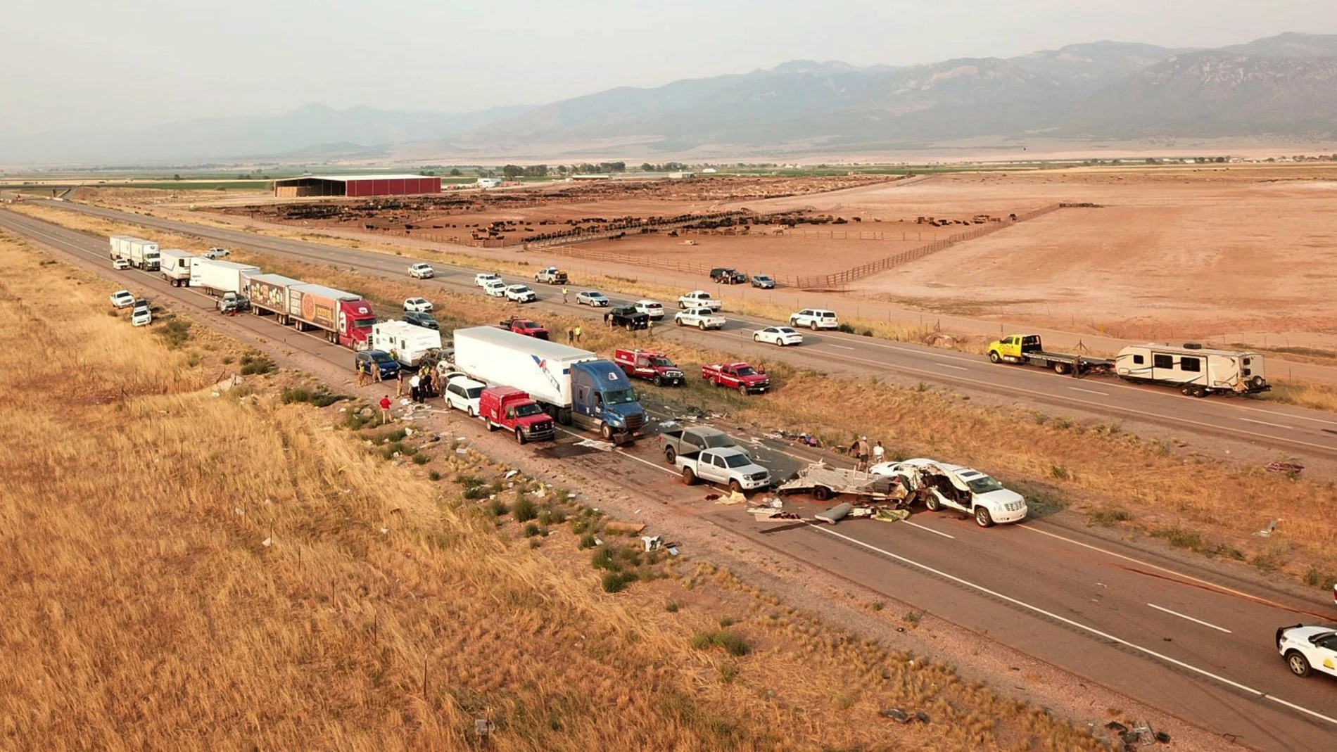 Vista aérea del accidente de Utah