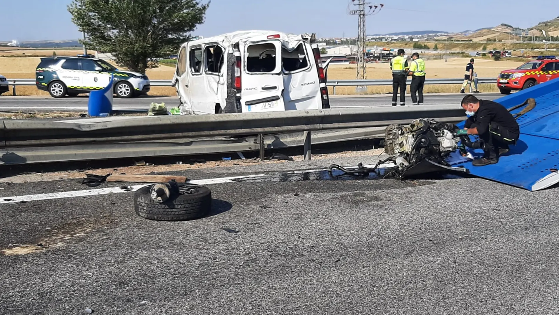 Imagen del accidente ocurrido en tierras burgalesas