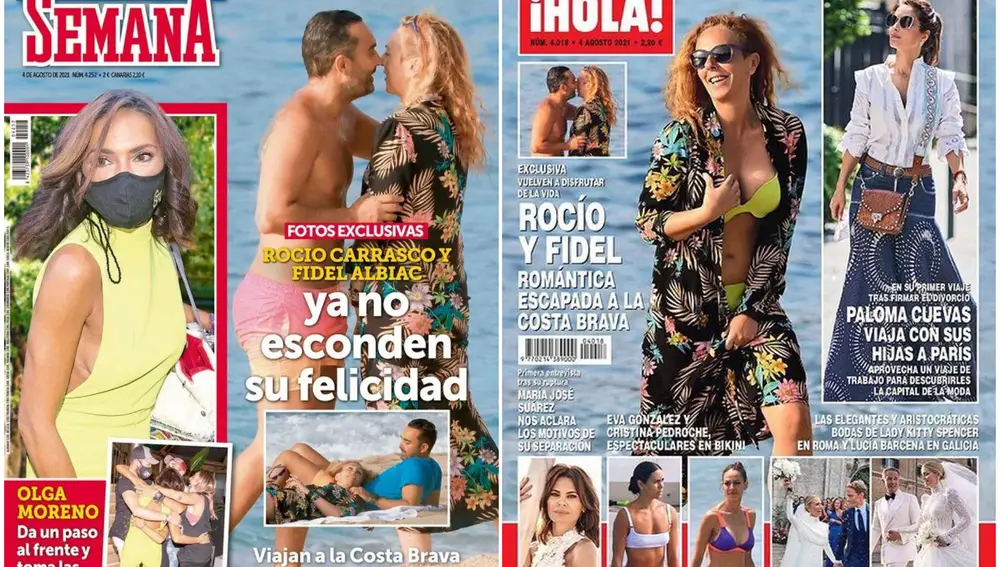 Portada de la revista 'Semana' y de la revista '¡Hola!'