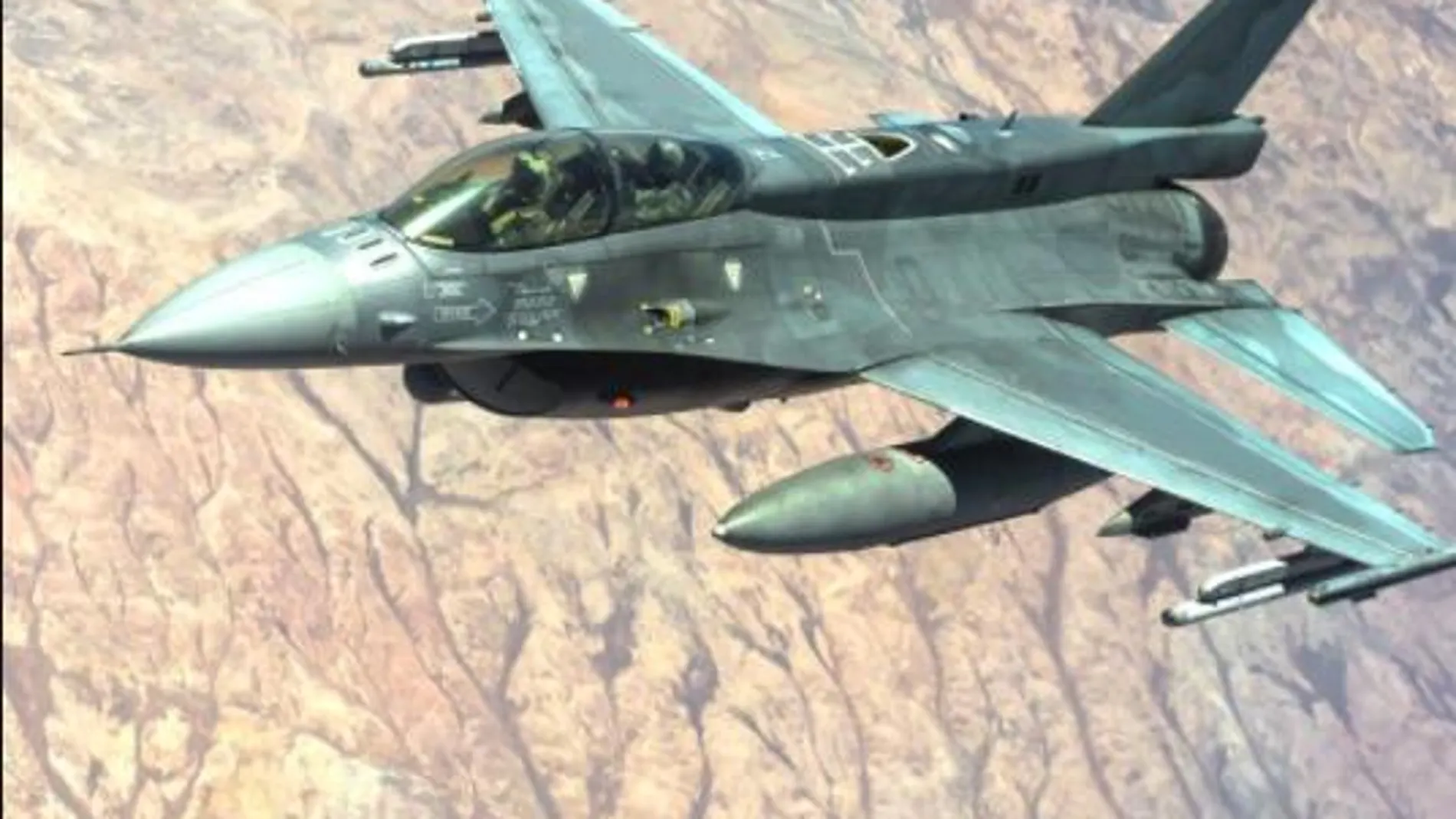 Un F-16C / D Block 72 en vuelo, colo los adquiridos por Marruecos
