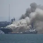 El USS Bonhomme Richard se quemó en julio de 2020 en San Diego. Había aparecido en varias escenas de películas como “Battleship” y “Act of Valor”