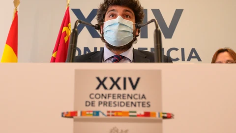 El presidente de Murcia, Fernando López Miras, tras la XXIV Conferencia de Presidentes