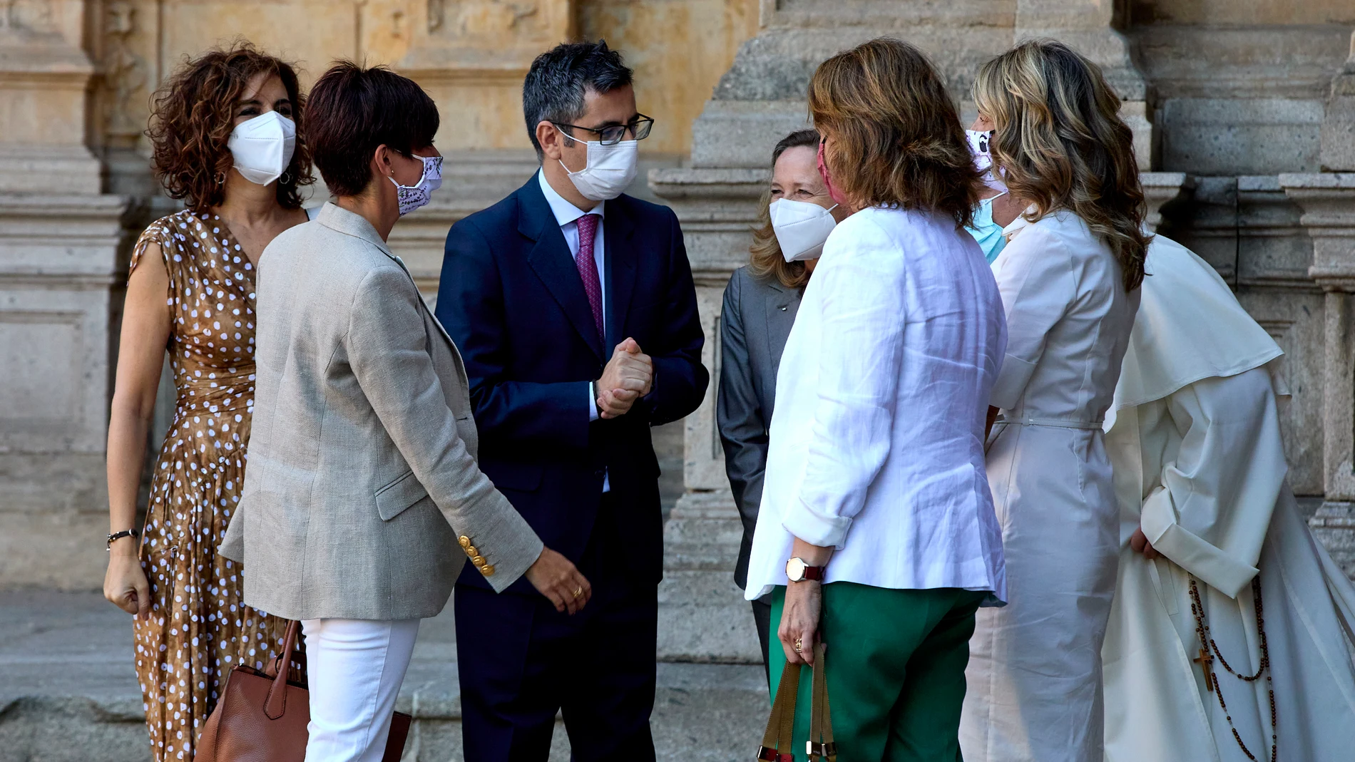 Los ministros Bolaños, Rodríguez y Díaz en un encuentro.
