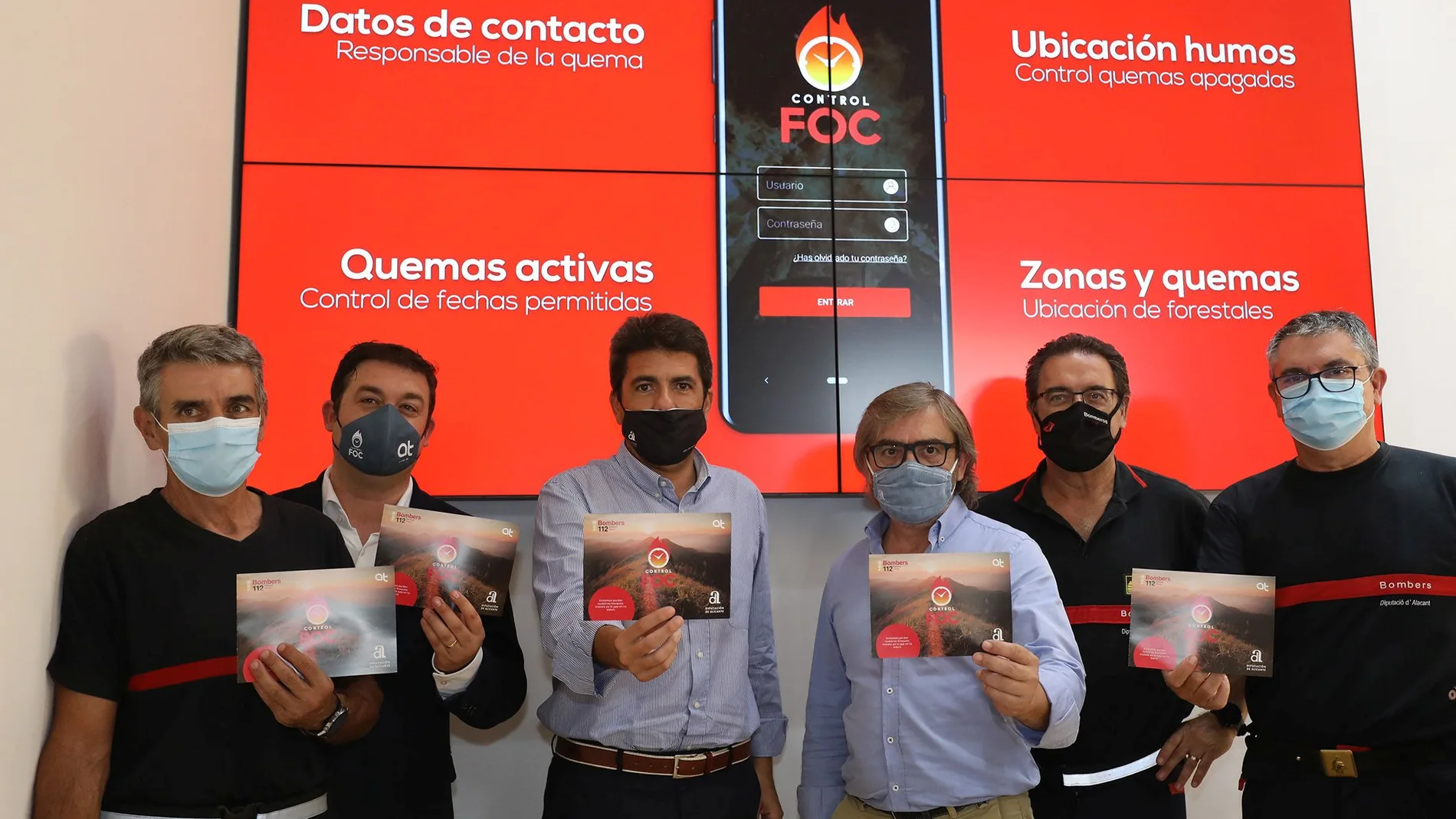 El presidente de la Diputación de Alicante, Carlos Mazón, ha participado esta mañana en la presentación de la app Control Foc, de los Bomberos de Alicante