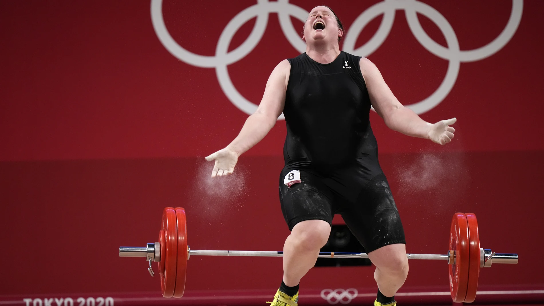 Laurel Hubbard, en la final femenina de halterofilia +87 kilos