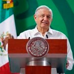 El mandatario mexicano, Andrés Manuel López Obrador, durante una rueda de prensa en el municipio de Puerto Vallarta, en Jalisco