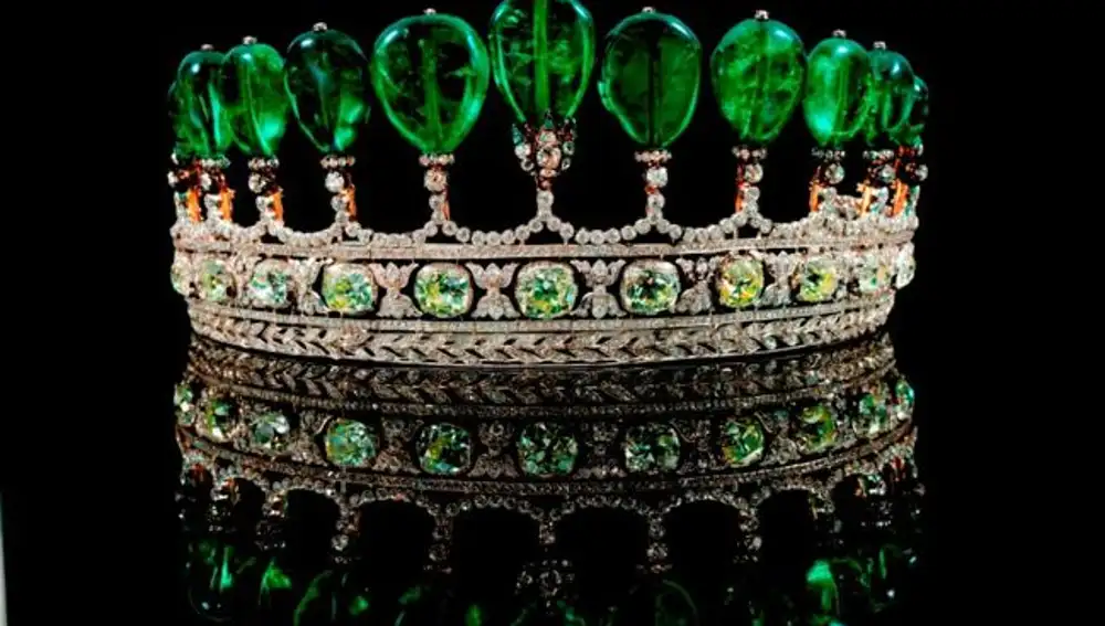 Tiara de color verde