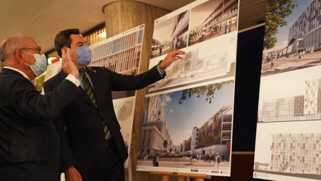 Juanma Moreno, en la presentación del tercer hospital de Málaga