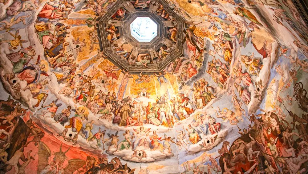 Interior de la cúpula del Duomo de Florencia.
