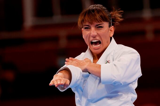 Sandra Sánchez, en la ronda eliminatoria de kata femenino