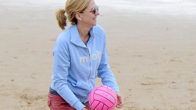 La Infanta Cristina, durante unas vacaciones en Bidart.