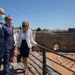 Inauguración de las obras de acondicionamiento y puesta en valor de la Fortaleza de Ledesma en la que participaron el delegado Javier Izquierdo; el presidente de la Diputación de Salamanca, Javier Iglesias; y la alcaldesa Patricia Martín