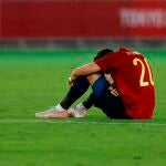 Juan Miranda se lamenta tras la derrota en la final contra Brasil