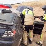Accidente de tráfico en la A-1, en Villalmanzo (Burgos)