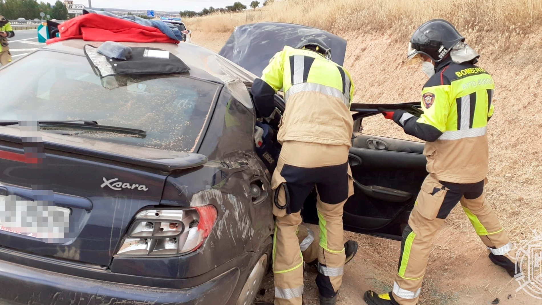 Accidente de tráfico en la A-1, en Villalmanzo (Burgos)