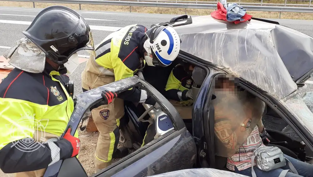 Accidente de tráfico en la A-1, en Villalmanzo (Burgos)